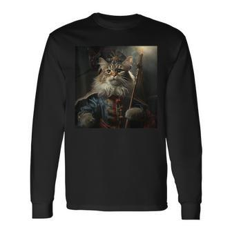 Patriotic Suphalak Cat 4Th Of July Fireworks Stars Long Sleeve T-Shirt | Mazezy