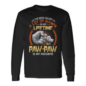 Pawpaw Grandpa A Lot Of Name But Pawpaw Is My Favorite Long Sleeve T-Shirt - Seseable