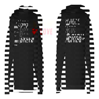 Peace Love Gayageum Instrument Korean Gayageum Players Long Sleeve T-Shirt | Mazezy