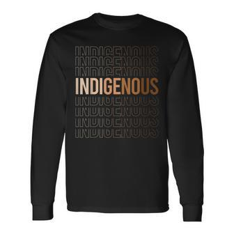 Peace Love Native Blood Native American Indigenous Black Long Sleeve T-Shirt - Seseable