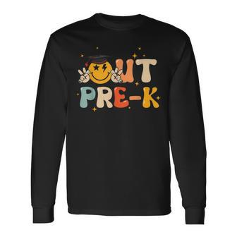 Peace Out Pre K Graduate Last Day Of School Smile Long Sleeve T-Shirt T-Shirt | Mazezy