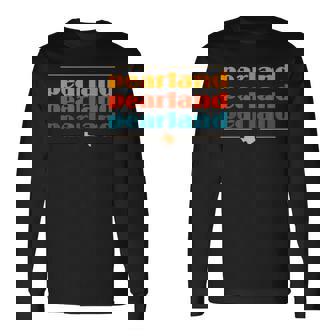 Pearland Texas Vintage Souvenirs Tx Retro Repeat Long Sleeve T-Shirt | Mazezy