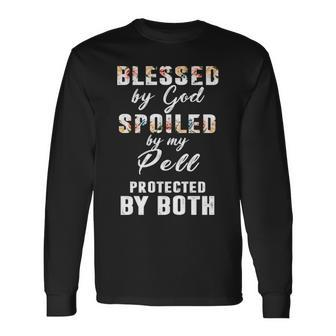 Pell Name Blessed By God Spoiled By My Pell V2 Long Sleeve T-Shirt - Seseable