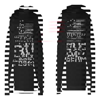 We The People Faith Freedom 4Th Of July American Flag Faith Long Sleeve T-Shirt | Mazezy