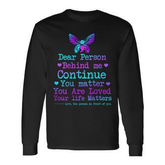 Person Behind Me Suicide Prevention & Depression Awareness Long Sleeve - Monsterry DE