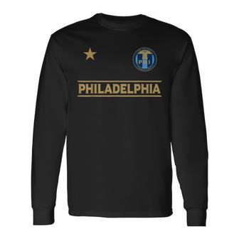 Philadelphia City Star Bell Badge er Long Sleeve T-Shirt | Mazezy