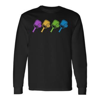 Pickleball Player Paddleball Sport And Pickleball Long Sleeve T-Shirt - Monsterry DE