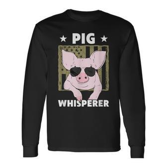 Pig Whisperer Pig For Men Hog Farmer Long Sleeve T-Shirt - Seseable