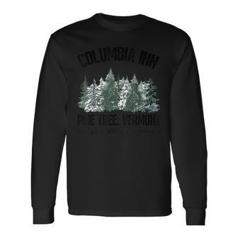 Pine Tree Vermont Always A White Christmas Tree Holiday Long Sleeve T-Shirt - Seseable