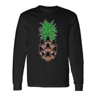 Pineapple Turkey Thanksgiving Day Fall Autumn Hawaiian Long Sleeve T-Shirt T-Shirt | Mazezy
