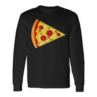 Pizza Pie & Slice Dad And Son Matching Pizza Fathers Day Long Sleeve T-Shirt - Seseable