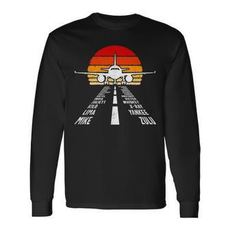 Plane Aviation Lover Pilot Flying Aircraft Airplane Long Sleeve T-Shirt T-Shirt | Mazezy