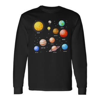 Planets Solar System Science Astronomy Space Lovers Astronomy Long Sleeve T-Shirt T-Shirt | Mazezy