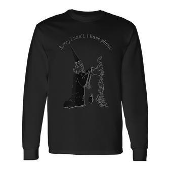 I Have Plans Wizard Long Sleeve T-Shirt - Seseable