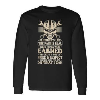 Plumber Pride Professions Heating Engineer Long Sleeve T-Shirt T-Shirt | Mazezy