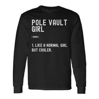 Pole Vault Girl Pole Vaulting Training Polevaulting Vintage Long Sleeve T-Shirt T-Shirt | Mazezy