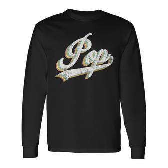 Pop Retro Style Father’S Day For Grandpa Pop Long Sleeve T-Shirt | Mazezy