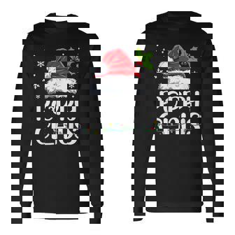 Poppy Claus Santa Christmas Pajama Matching Family Long Sleeve T-Shirt - Monsterry