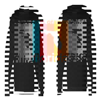 Port Orange Florida Retro Cutout Fl Souvenir Long Sleeve T-Shirt | Mazezy