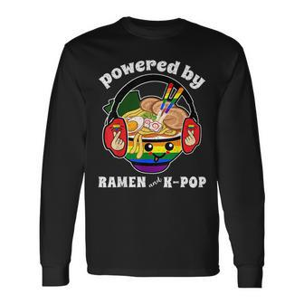 Powered By Ramen And Kpop Lgbt Gay Pride Ally Trans Lgbtq Long Sleeve T-Shirt T-Shirt | Mazezy