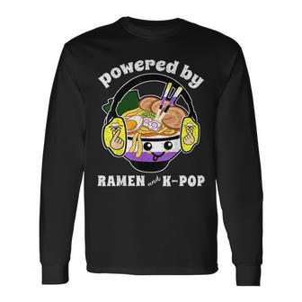 Powered By Ramen And Kpop Nonbinary Lgbt Gay Pride Ally Long Sleeve T-Shirt T-Shirt | Mazezy