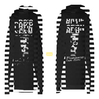 Practice Safe Sun Melanoma Skin Cancer Graphic Long Sleeve T-Shirt - Thegiftio