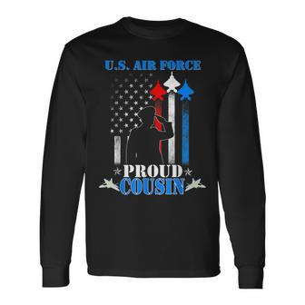 Pride Military Proud Cousin Us Air Force Long Sleeve T-Shirt T-Shirt | Mazezy