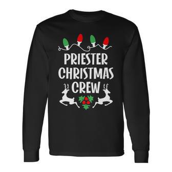 Priester Name Christmas Crew Priester Long Sleeve T-Shirt | Seseable UK