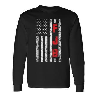 Pro America Usa Us Flag Fjb Saying Quote Vintage Usa Long Sleeve T-Shirt T-Shirt | Mazezy
