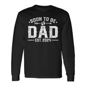 Promoted To Daddy Est 2024 Soon To Be Dad 2024 Long Sleeve T-Shirt - Monsterry UK