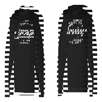 Promoted To Grandpa 2024 Soon To Be Grandfather New Grandpa Long Sleeve T-Shirt T-Shirt | Mazezy