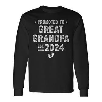 Promoted To Great Grandpa 2024 Soon To Be Great Grandpa Long Sleeve T-Shirt | Mazezy