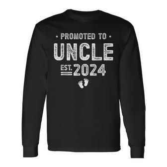 Promoted To Uncle 2024 Soon To Be Uncle Long Sleeve T-Shirt - Monsterry