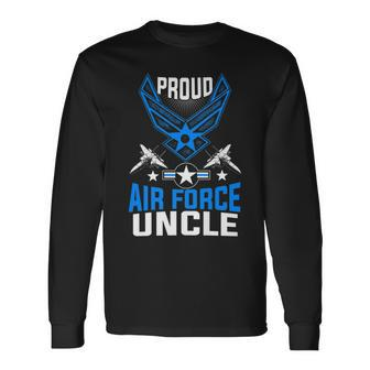 Proud Air Force Uncle Veteran Pride Long Sleeve T-Shirt T-Shirt | Mazezy