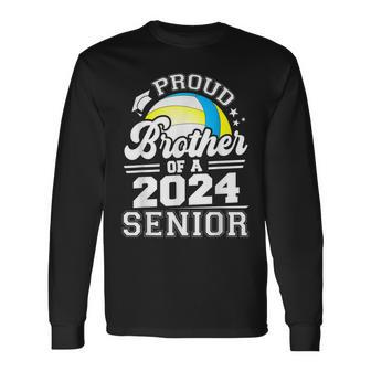 Proud Brother Of A 2024 Senior Graduate Volleyball Senior 24 Long Sleeve T-Shirt - Thegiftio