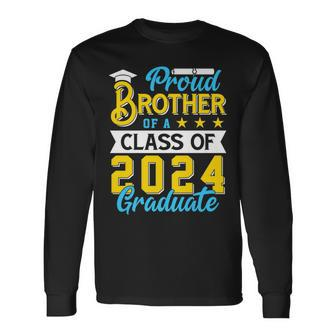 Proud Brother Of A Class Of 2024 Graduate Senior 2024 Long Sleeve T-Shirt T-Shirt | Mazezy