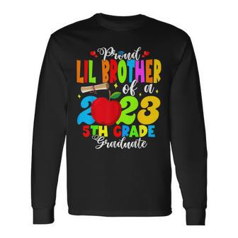 Proud Lil Brother Of A Class Of 2023 5Th Grade Graduate Long Sleeve T-Shirt T-Shirt | Mazezy