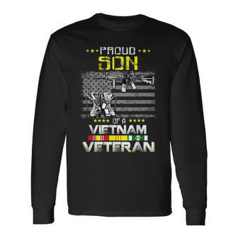 Proud Son Of A Vietnam Veteran T Vietnam Vet Long Sleeve T-Shirt | Mazezy