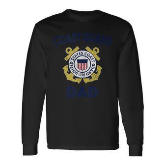Proud Us Coast Guard Dad Military Pride Pride Month Long Sleeve T-Shirt T-Shirt | Mazezy
