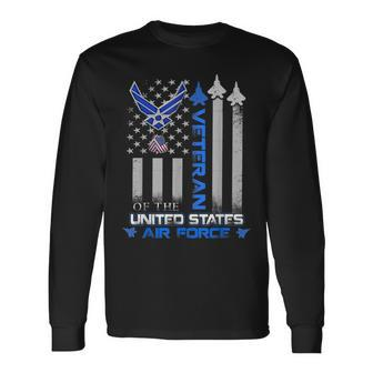 Proud Veteran Of The United States Us Air Force Usaf Long Sleeve T-Shirt - Thegiftio UK