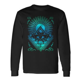 Psychedelic Goa Trance Darkpsy Psytrance Present Long Sleeve T-Shirt | Mazezy