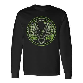 Psychobilly Horror Punk Rock Hr Xenomorph Baphomet Rock Long Sleeve T-Shirt | Mazezy
