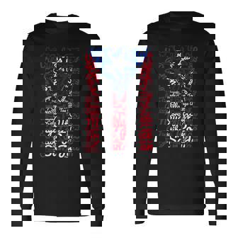 Pueblos En La Bandera De Puerto Rico Cities Of Puerto Rico Long Sleeve T-Shirt | Mazezy