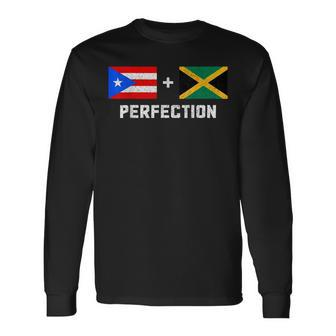 Puerto Rico Jamaica Pride Puerto Rican Jamaican Flag Long Sleeve - Seseable