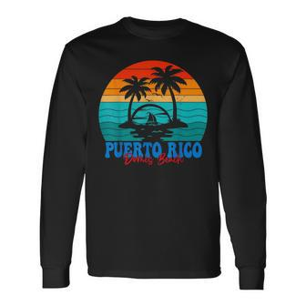 Puerto Rico Souvenir Domes Beach Summer Vacation Trip Long Sleeve T-Shirt T-Shirt | Mazezy
