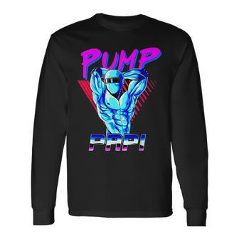 Pump Papi Powerlifting Bodybuilding Fitness Training Long Sleeve T-Shirt T-Shirt | Mazezy