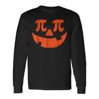 Pumpkin Pi Pie Punny Halloween Costume Math Pun Long Sleeve T-Shirt - Monsterry UK