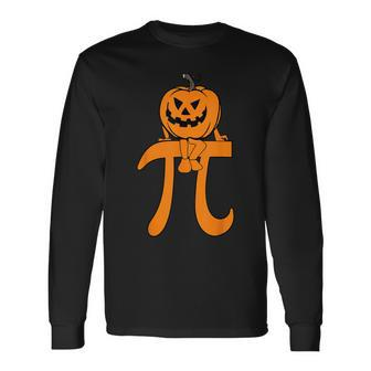 Pumpkin Pie Math Halloween Thanksgiving Pi Day Long Sleeve T-Shirt | Mazezy