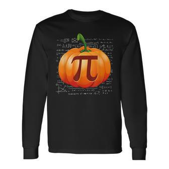 Pumpkin Pie Math I Halloween Thanksgiving Pi Day Halloween Long Sleeve T-Shirt | Mazezy