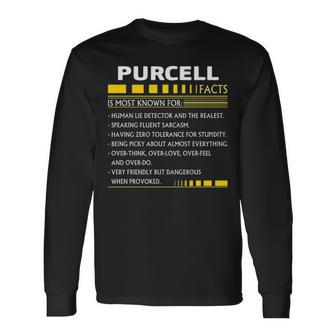 Purcell Name Purcell Facts V2 Long Sleeve T-Shirt - Seseable